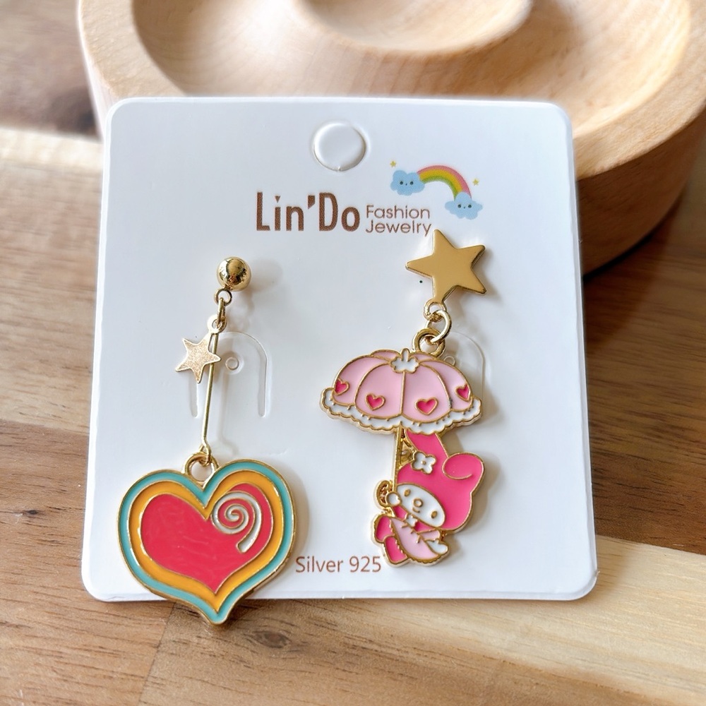 Fashion melody Star and Umbrella Earrings